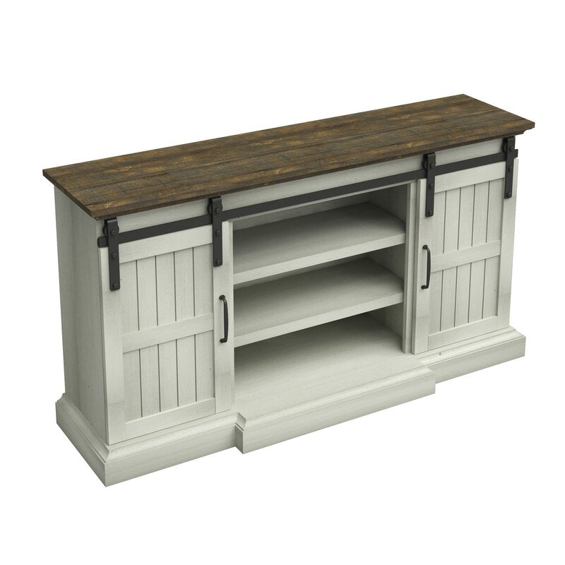Old Wood White TV Stand for TVs up to 70" Upporting your TV as it is for Giving your Home that Stylish Rustic Cottage Look Store
