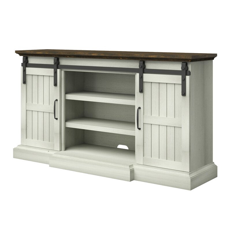 Old Wood White TV Stand for TVs up to 70" Upporting your TV as it is for Giving your Home that Stylish Rustic Cottage Look Store