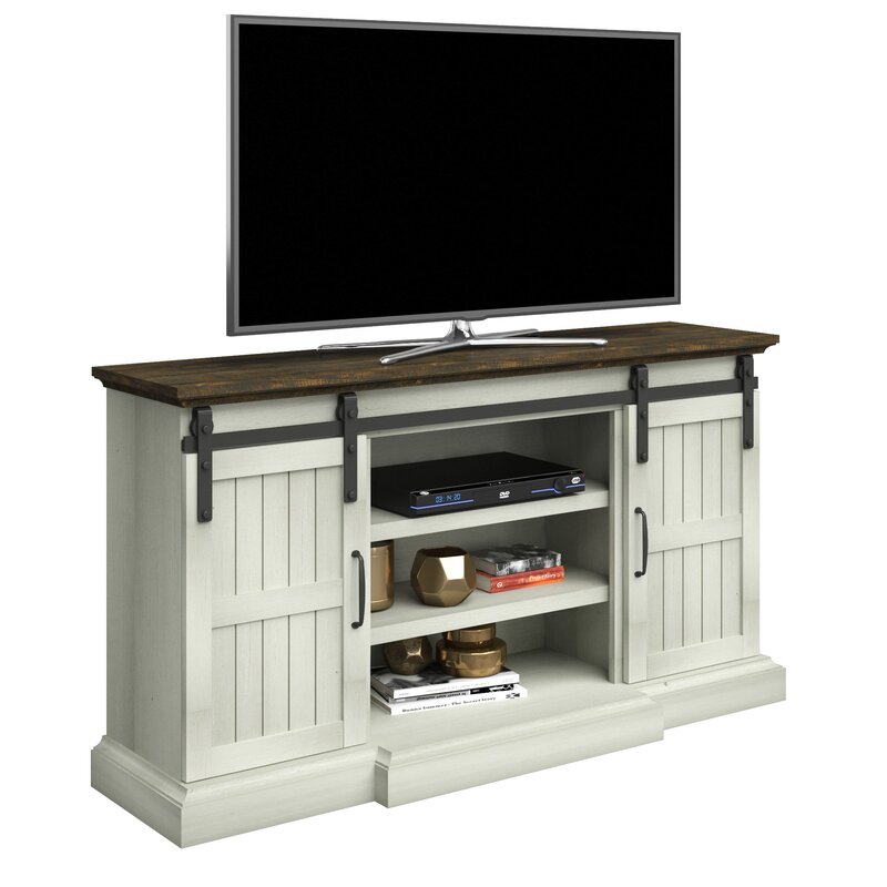 Old Wood White TV Stand for TVs up to 70" Upporting your TV as it is for Giving your Home that Stylish Rustic Cottage Look Store