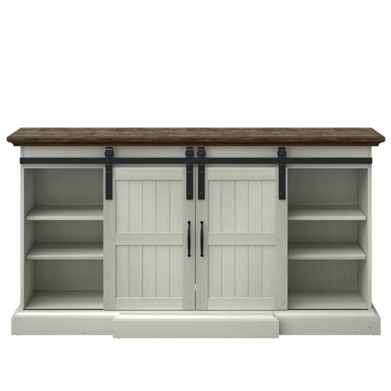 Old Wood White TV Stand for TVs up to 70" Upporting your TV as it is for Giving your Home that Stylish Rustic Cottage Look Store
