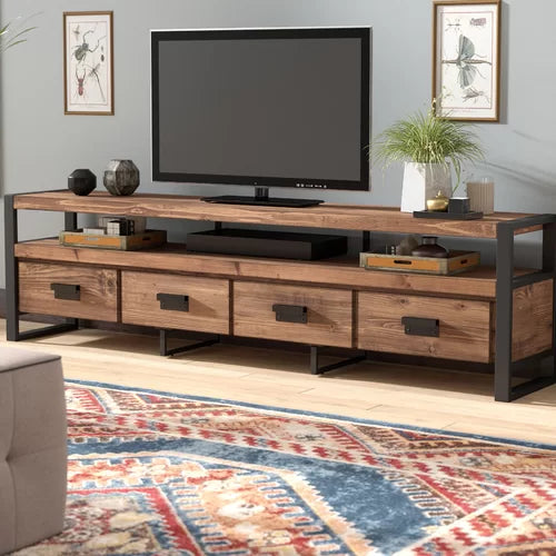 Rhys TV Stand for TVs up to 88" Industrial Style and a Modern Finish