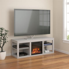 Rickard TV Stand for TVs up to 65" with Fireplace Included Dove Gray