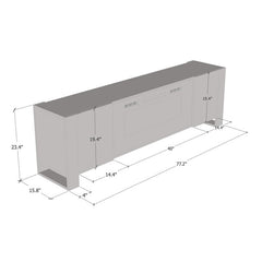 White Gray Rickeisha TV Stand for TVs up to 85" with Fireplace Included