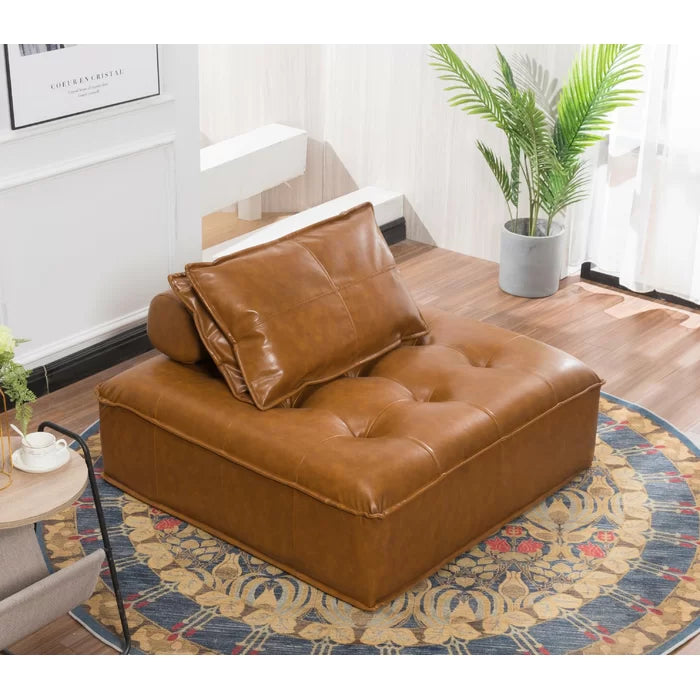 Vitange Brown 41.5" Wide Velvet Modular Corner Sectional Brings Modern Style to your Living Room