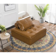 Vitange Brown 41.5" Wide Velvet Modular Corner Sectional Brings Modern Style to your Living Room