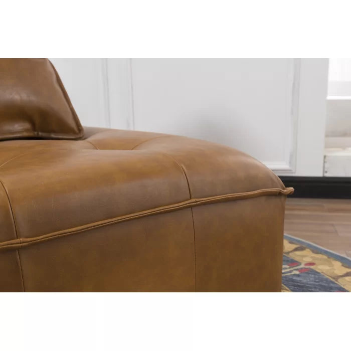 Vitange Brown 41.5" Wide Velvet Modular Corner Sectional Brings Modern Style to your Living Room