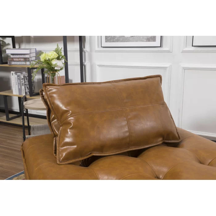 Vitange Brown 41.5" Wide Velvet Modular Corner Sectional Brings Modern Style to your Living Room