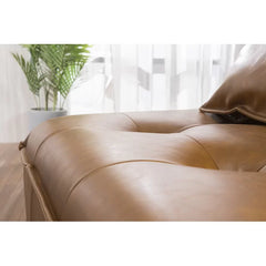 Vitange Brown 41.5" Wide Velvet Modular Corner Sectional Brings Modern Style to your Living Room