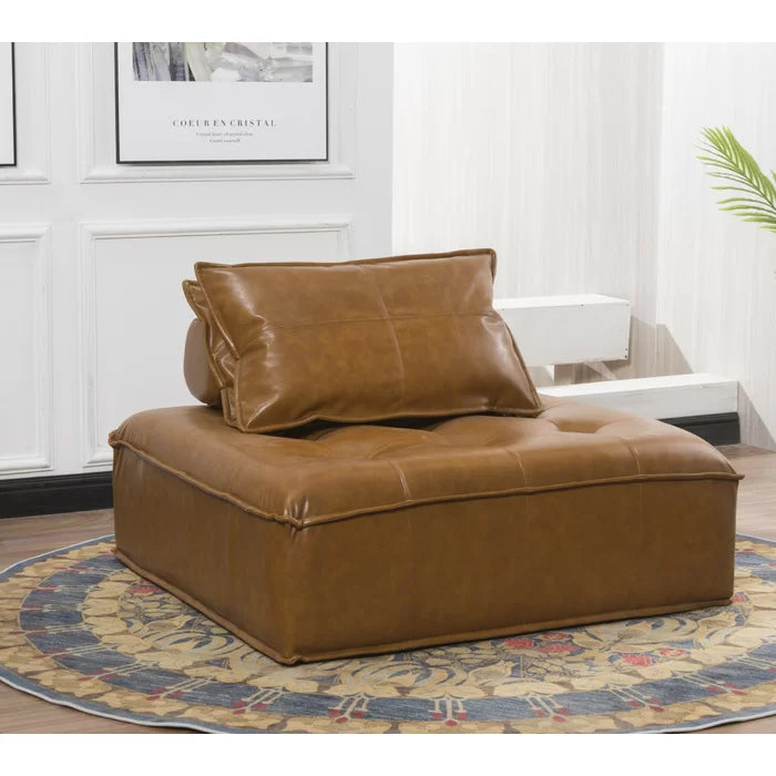 Vitange Brown 41.5" Wide Velvet Modular Corner Sectional Brings Modern Style to your Living Room