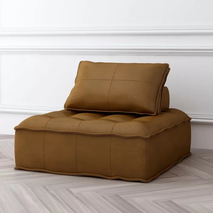 Vitange Brown 41.5" Wide Velvet Modular Corner Sectional Brings Modern Style to your Living Room