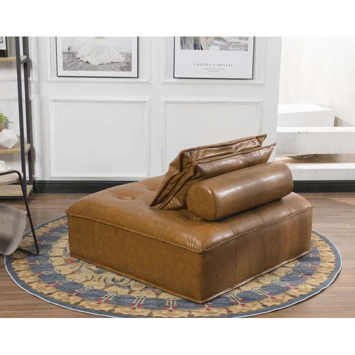 Vitange Brown 41.5" Wide Velvet Modular Corner Sectional Brings Modern Style to your Living Room