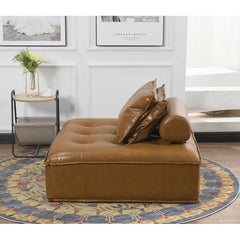 Vitange Brown 41.5" Wide Velvet Modular Corner Sectional Brings Modern Style to your Living Room