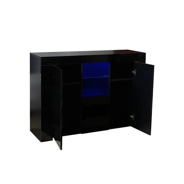 Rillis 45.7'' Wide 1 Drawer Sideboard LED Unit Storage Cabinet
