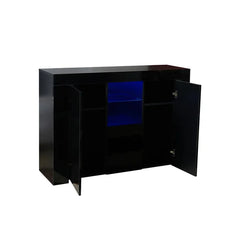 Rillis 45.7'' Wide 1 Drawer Sideboard LED Unit Storage Cabinet