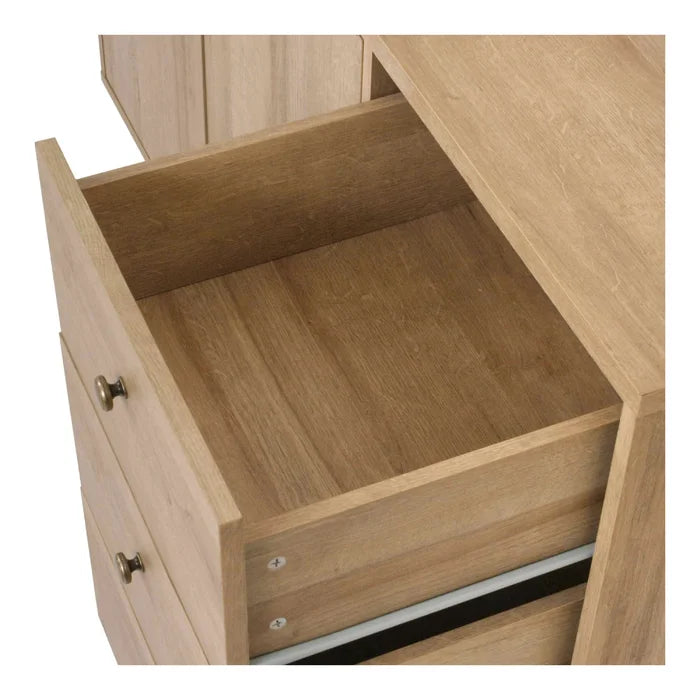 46.5'' Wide 3 Drawer Server Splayed Legs Adjustable Shelves Solid and Engineered Wood