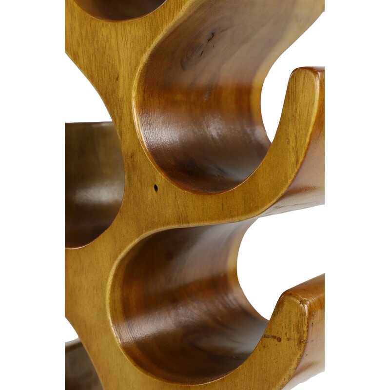 Solid Wood Tabletop Wine Bottle Rack in Brown Display and Organize your Wine Bottles