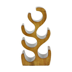 Solid Wood Tabletop Wine Bottle Rack in Brown Display and Organize your Wine Bottles