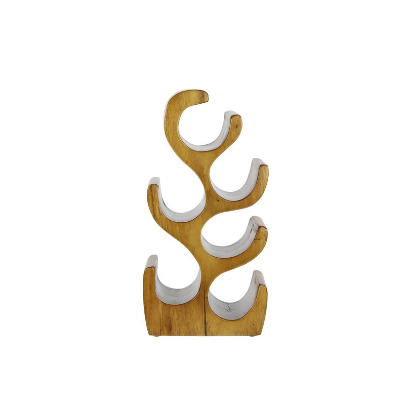 Solid Wood Tabletop Wine Bottle Rack in Brown Display and Organize your Wine Bottles