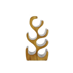 Solid Wood Tabletop Wine Bottle Rack in Brown Display and Organize your Wine Bottles