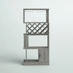 Gray Rish Bar with Wine Storage Adds Plenty of Visual Depth to your Dining Room or Living Room