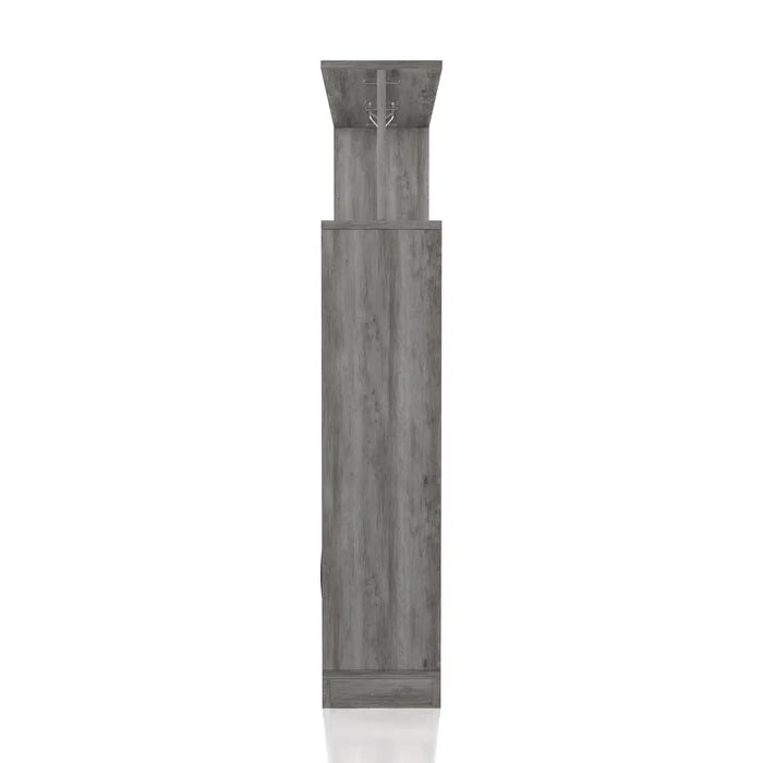 Gray Rish Bar with Wine Storage Adds Plenty of Visual Depth to your Dining Room or Living Room