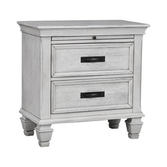 Robison 28'' Tall 2 - Drawer Nightstand in Antique White Contemporary Style