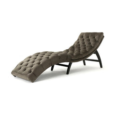 Rojo Tufted Armless Chaise Lounge Gray Elegant Tufted Body