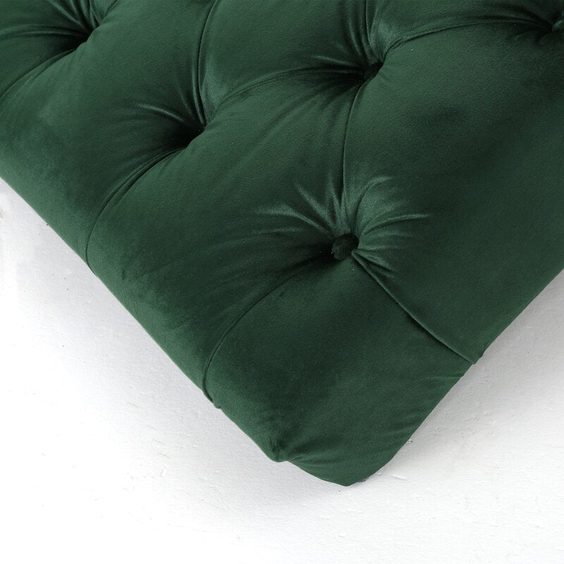Tufted Armless Chaise Lounge Elegant Tufted Body, this Chair is Curved to Provide the Most Comfortable Shape for the Human Body