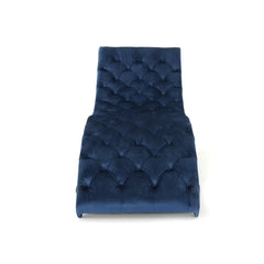 Cobalt Gray Rojo Tufted Armless Chaise Lounge Perfect Comfort and Relaxation