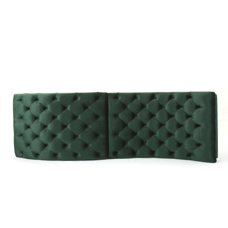 Tufted Armless Chaise Lounge Elegant Tufted Body, this Chair is Curved to Provide the Most Comfortable Shape for the Human Body