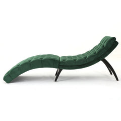 Tufted Armless Chaise Lounge Elegant Tufted Body, this Chair is Curved to Provide the Most Comfortable Shape for the Human Body