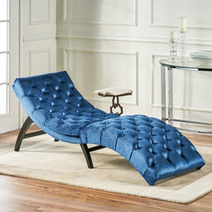 Tufted Armless Chaise Lounge Elegant Tufted Body, this Chair is Curved to Provide the Most Comfortable Shape for the Human Body Comfort and Relaxation