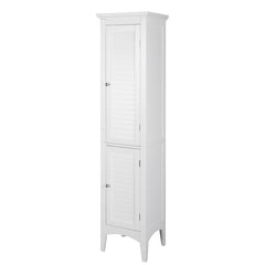 White 15'' W x 63'' H x 13'' D Linen Cabinet 2 Bottom Drawers to Provide A Functional Solution to your Home Storage Needs