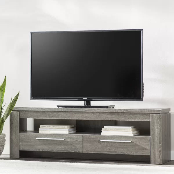 Dark Gray Rorie TV Stand for TVs up to 65" Anchors your Living Room in Modern Style