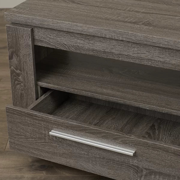 Dark Gray Rorie TV Stand for TVs up to 65" Anchors your Living Room in Modern Style