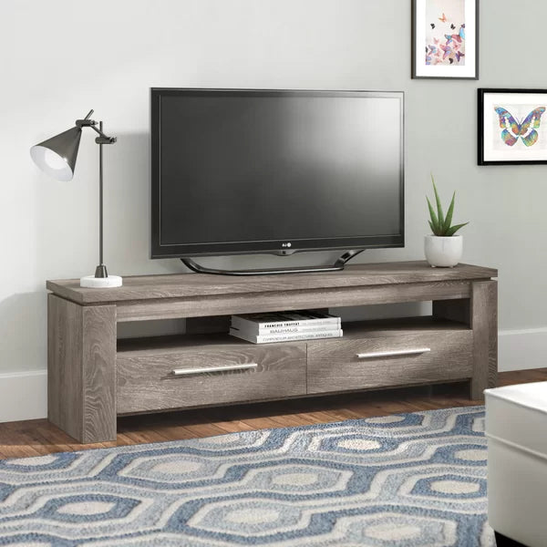 Dark Gray Rorie TV Stand for TVs up to 65" Anchors your Living Room in Modern Style
