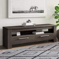Dark Gray Rorie TV Stand for TVs up to 65" Anchors your Living Room in Modern Style
