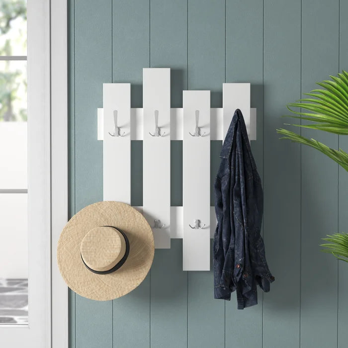 Rosas 25.2'' Wide 8 - Hook contemporary Wall Mounted Coat Rack Strength and Durability