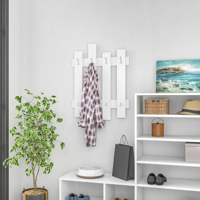 Rosas 25.2'' Wide 8 - Hook contemporary Wall Mounted Coat Rack Strength and Durability