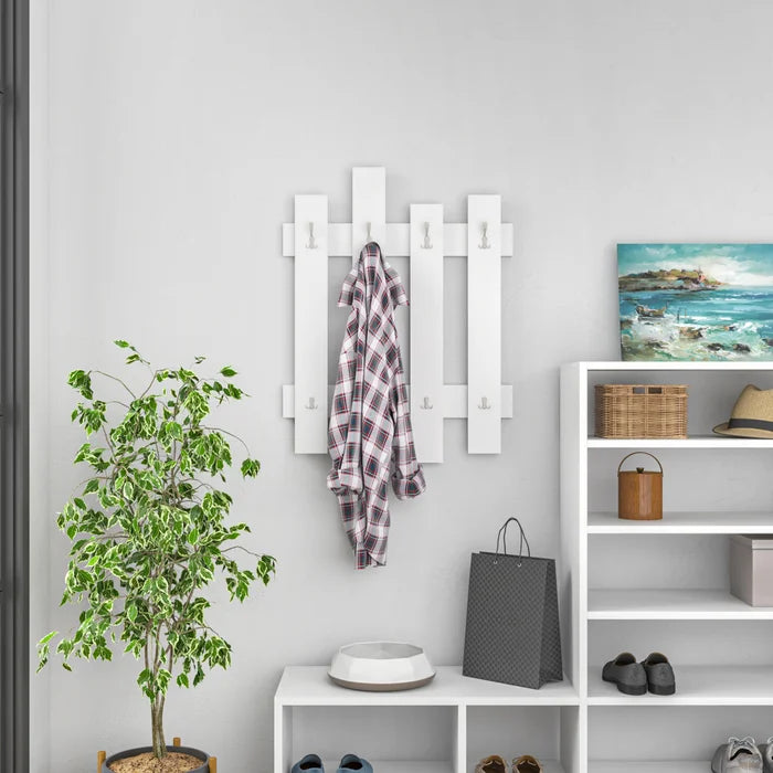 Rosas 25.2'' Wide 8 - Hook contemporary Wall Mounted Coat Rack Strength and Durability