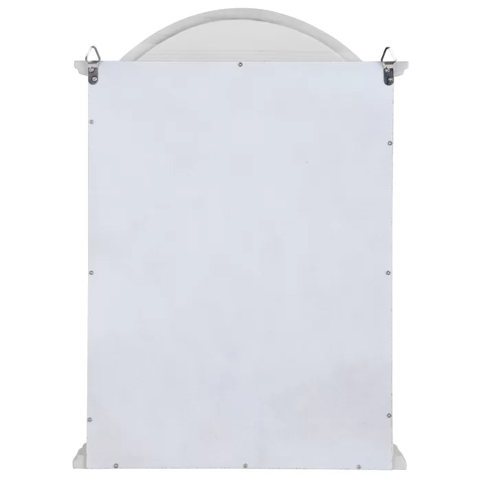 White Rosedale 15.5'' Wide Solid Wood Mirrored Back Curio Cabinet