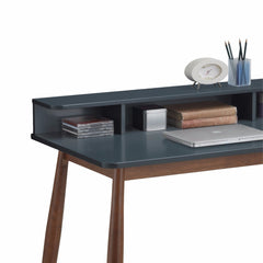 Storage Wood Office Desk Provides Three Open Pigeonholes Apered and Flared Wood Leg