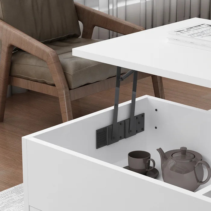 White Lift Top Coffee Table with Storage Perfect Coffee Table or Living Room