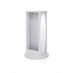 Gray Rotating Dress Up Storage Rotating Storage Tower Open Cubbies