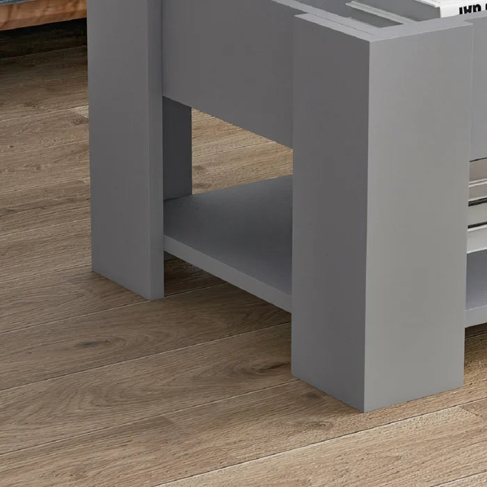 Gray Rothrock Lift Top 4 Legs Coffee Table with Storage Manufactured Wood