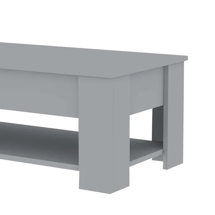 Gray Rothrock Lift Top 4 Legs Coffee Table with Storage Manufactured Wood