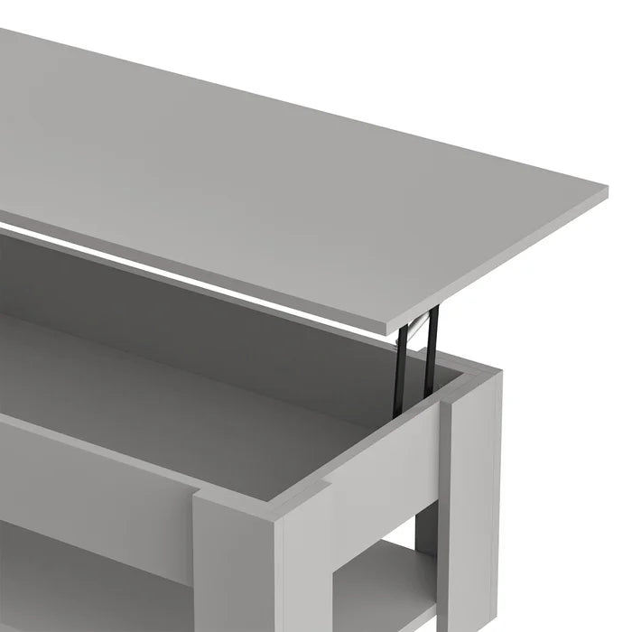 Gray Rothrock Lift Top 4 Legs Coffee Table with Storage Manufactured Wood