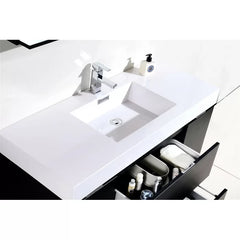 Black Royka 47" Wall Mounted Single Bathroom Vanity Set Design