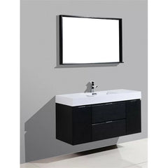 Black Royka 47" Wall Mounted Single Bathroom Vanity Set Design