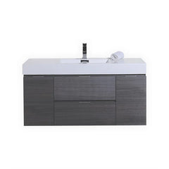 Gray Oak Royka 47" Wall-Mounted Single Bathroom Vanity Set Design